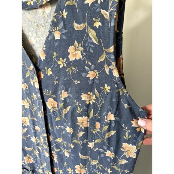 Vintage Womens Pendleton Floral Blue Sleeveless Dress - Picture 4 of 6